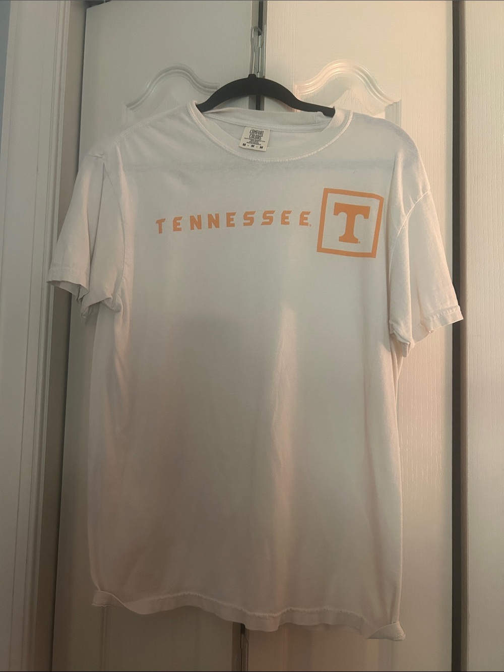 University Tennessee Volshop White Tee with Orange Logo